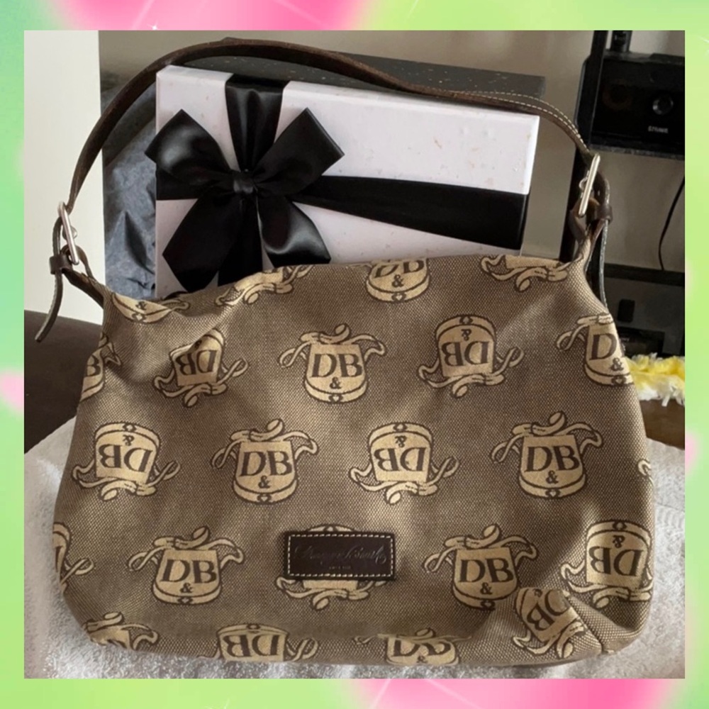 Dooney & Bourke Brown Logo Shoulder Bag